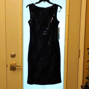 Beautiful sequin dark Navy Blue prom dress size 4